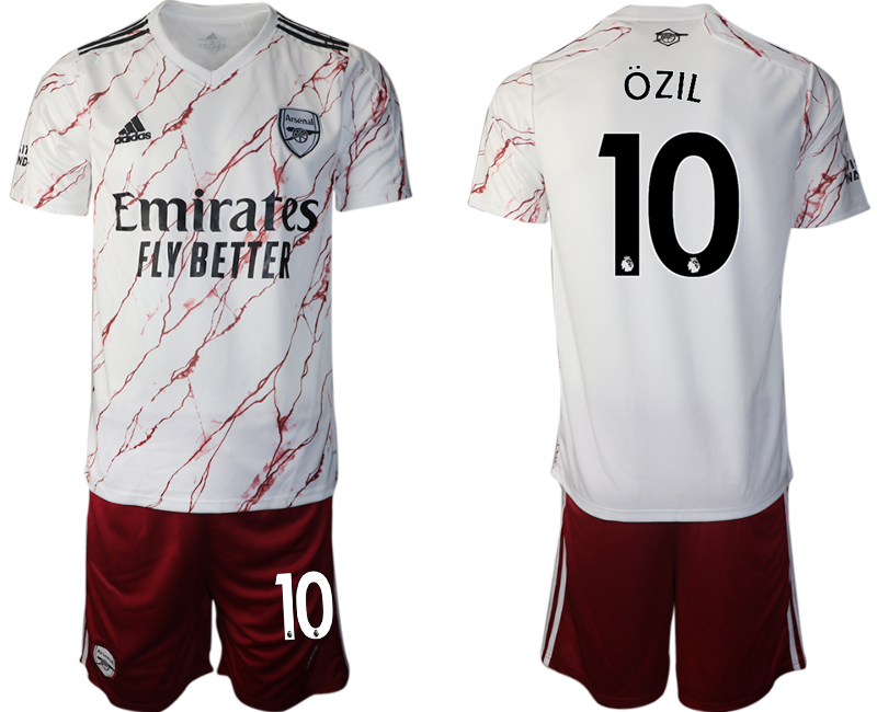 Men 2020-2021 club Arsenal away #10 white Soccer Jerseys->arsenal jersey->Soccer Club Jersey